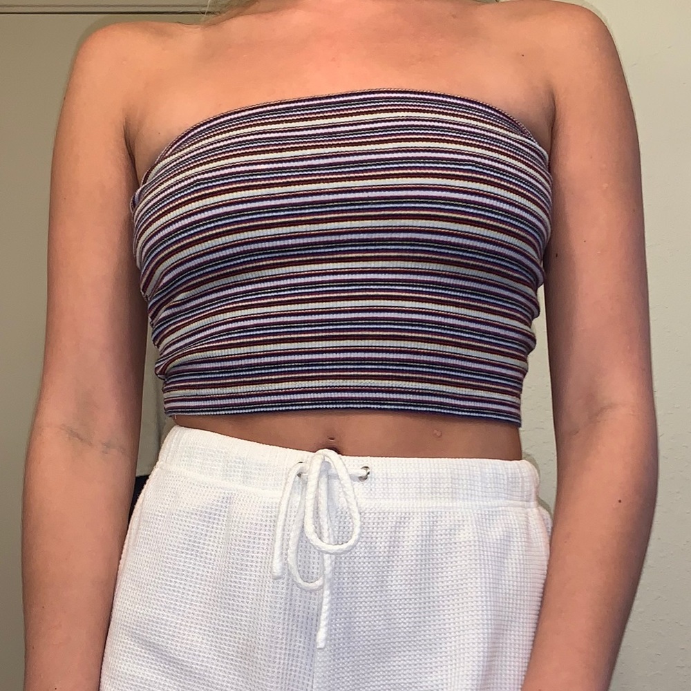 Striped brandy Melville tube top